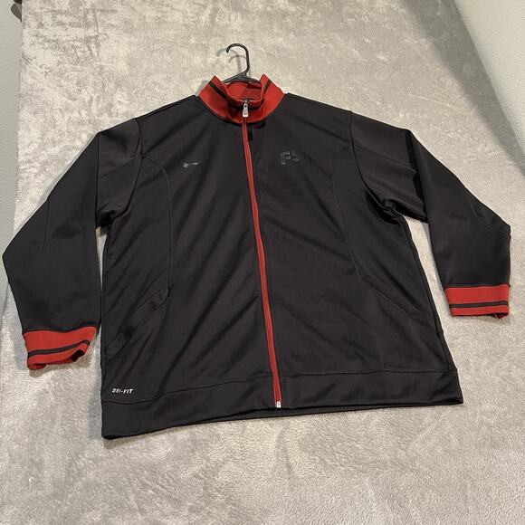 FSU Seminoles Track Jacket Mens XXL 2XL Black Nike Florida State Full Zip - Picture 1 of 9